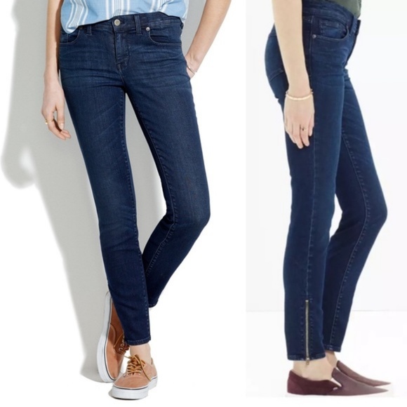 Madewell Denim - Madewell Mid-Rise, Skinny Skinny Zip Jeans